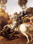 Aragon jose Rafael St. Goran and the Dragon Sweden oil painting artist